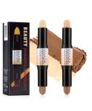 DELISOUL 4 Colors Highlight & Contour Stick Set - Dual-Ended Full Coverage Wonder Stick for Color Correction, Concealer, Contouring, and Highlighting - Body Shading Makeup Stick Set - Buy Online on GoSupps.com