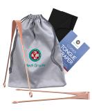 Medi Grade Copper Antimicrobial Tongue Cleaner 2PC - Prevent Bad Breath & Improve Oral Hygiene - Ayurvedic Tongue Scraper - Buy Online on GoSupps.com