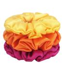 3-Pack Silk Hair Gums - 100% Pure Mulberry 16 Momme Hair Ties for Women & Girls - Tiger Lily Design - Buy Online on GoSupps.com