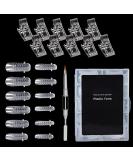 120 Pieces Artificial Fingernails Set - Dual-Ended Acrylic Brush & Nail Tip Clips for DIY Nail Art - Perfect for Women & Girls - Buy Online on GoSupps.com