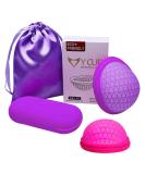 INBOLM 2 Pack Menstrual Discs Reusable Period Cups Medical-Grade Silicone Flat-Fit Cup Moon Cup Alternative to Tampons Petal Thin and Ultra Comfortable for Women Sizes S + L with Silicone Case - Buy Online on GoSupps.com