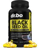 Black Seed Oil Capsules - Vegan Cold Pressed Nigella Sativa for Skin & Hair Health | Halal 500mg - 60 Softgels - Buy Online on GoSupps.com