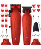 Supreme Trimmer 2-in-1 Vader Clipper & Trimmer Kit | Cordless Beard Trimmer & Clippers Set for Barbers & Home | DLC Coated Blades | Red Kit - International Shipping Available - Buy Online on GoSupps.com