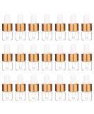 Frcolor Mini Glass Pipette Bottles - 1ml Essential Oil Drip Bottles 100 Pack Portable Refillable Cosmetic Containers - Buy Online on GoSupps.com