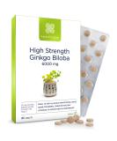 Healthspan Ginkgo Biloba 6000mg | High Strength 180 Tablets | Rich in Iodine & Vitamin B5 | Vegan-Friendly Formula - Buy Online on GoSupps.com