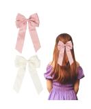 2 Pack Bow Hair Clips Pink Hair Bows for Women Girls Large Bow Clips Hair Barrette Hair Accessories(Pink Beige) - Buy Online on GoSupps.com