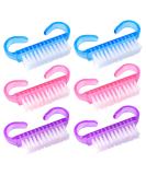 Qufiiry Nail Brush Set - 6 pcs Plastic Handle Scrubbing Brushes for Nails, Garden, Home & Salon Use - Buy Online on GoSupps.com