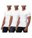 DEVOPS 3 Pack Men's Large Athletic Compression Shirts - White (3 Pack) | Short Sleeve Fitness Apparel - Buy Online on GoSupps.com