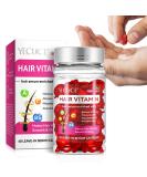 Hair Vitamin Serum Capsules - Nourishing Treatment for Frizzy & Dry Hair Infused with Vitamin A C E & Moroccan Oil 3.35 Fl Oz - Buy Online on GoSupps.com