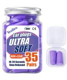 35 Pairs Soft Foam Ear Plugs - NRR 32dB Noise Cancelling for Sleeping Concerts & Swimming - Bulk Purple Ear Plugs - Buy Online on GoSupps.com