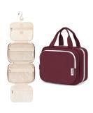 Narwey Hanging Travel Toiletry Bag for Women - Wine Red Medium Size Organizer for Cosmetics and Makeup - Buy Online on GoSupps.com