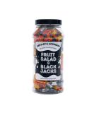 Fruit Salad & Black Jacks (535g) original Classic British Sweets Combo in a Gift Jar By Bentley & Ackerman's Sweet Shop. - Buy Online on GoSupps.com