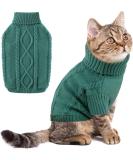 Knitted pets sweater small dogs pet cat clothing winter puppy sweater clothing for little pomeranian chihuahua bulldog dachshund mops yorkie pepeacockgreen m pfau green - Buy Online on GoSupps.com