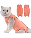 Avont Katzenbody Recovery Suit for Cats | Post-Op Clothing & Leak Protection - Ideal for Spay Castration Abdominal Wounds - L Coral - Buy Online on GoSupps.com