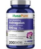 NusaPure Astragalus Root, 500 mg - 200 Veg Capsules (Non-GMO - Vegan) - Buy Online on GoSupps.com