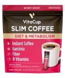 VitaCup Slim Instant Coffee Packets Boost Diet  Metabolism with Ginseng Garcinia B Vitamins Skinny Coffee Bold  Smooth Medium Dark Roast 100 Arabica Coffee in Single Serve Sticks 24 Ct Slim 24 Count (Pack of 1) - Buy Online on GoSupps.com