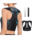 AVIDDA Posture Corrector for Men Women - Adjustable Back Brace for Pain Relief - Breathable Support Plate - Size S Black - Buy Online on GoSupps.com