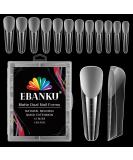 EBANKU 120 PCS Clear Matte Dual Nail Forms System Coffin Nail Mold Tips Acrylic Stiletto Nail Extension Tools for Nail Art Salon Nails Design - Buy Online on GoSupps.com