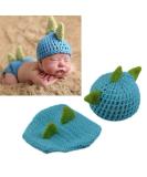 Leroro Newborn Dinosaur Costume Set for Photography - Crochet Knitted Outfit with Hat and Pants (0-12 Months) - Buy Online on GoSupps.com