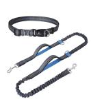Snocyo Jogging Leash for Medium & Large Dogs - Elastic Reflective Dog Leash with Double Handle & Waist Belt - Perfect for Active Pet Owners - Buy Online on GoSupps.com
