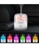Weigudoc Auto Aroma Diffuser for Essential Oils - 100ml Aromatherapy Diffuser with 7 Color Light | USB Charging for Car Office Home & Yoga (White) - Buy Online on GoSupps.com