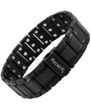MagnetRX 3X Strength Titanium Magnetic Bracelet  Arthritis and Carpal Tunnel Pain Relief Magnetic Therapy Bracelets for Men  Premium Fold-Over Clasp & Adjustable Length with Sizing Tool Black - Buy Online on GoSupps.com