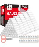 240 Pack Premium Rolled Gauze Bandages - 4x4.1 Yards Individually Wrapped Breathable First Aid Supplies for Wounds - Medical Supplies - Buy Online on GoSupps.com