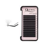 QUEWEL Easy Fan Volume Lash Extensions | .05mm C Curl 9mm Rapid Blooming Lashes | Matte Black Volume Eyelash Extensions | Mix Lengths 8-18mm | Perfect for Professionals - Buy Online on GoSupps.com