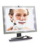 Deluxe LED Fogless Shower Mirror with Squeegee - Shower Mirror by ToiletTree Products - Buy Online on GoSupps.com