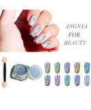 Holographic Nail Powder - Laser Glitter Rainbow Chrome - Smooth Manicure Pigment - 1g Box with Sponge Kit - Colorful01 - International Shipping - Buy Online on GoSupps.com