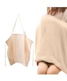 Breathable Cotton Nursing Cover with Adjustable Strap - Beige | Lightweight & Soft Breastfeeding Shawl for Outdoor Use - Buy Online on GoSupps.com