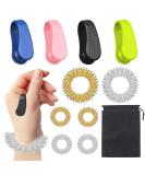 Leikedun 10-Piece Massage Ring Set | Sensory Acupressure Rings for Stress Relief & Wrist Wellness | Portable Relaxation Accessories - Buy Online on GoSupps.com