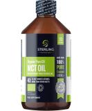 Organic Pure C8 MCT Oil - 100% Coconut - Boosts Ketones 3X - Keto & Bulletproof Coffee - Vegan - 500ml by Sterling Nutritionn - Buy Online on GoSupps.com