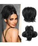 REECHO Black Messy Bun Hair Piece | Claw Clip Ponytail Extension with Bendable Metal Wire | Fake Bun Hair Piece for Women - Buy Online on GoSupps.com