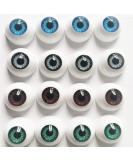 Jashem 8 Pairs 22mm Half Round Realistic Acrylic Eyes for Halloween Props, Masks, Dolls - 4 Colors Craft Plastic Eyeballs - Buy Online on GoSupps.com