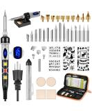 Pyrography Pen Kit 43Pcs | Wood Burning 80W Soldering Iron Kit | Adjustable Temperature | DIY Tool Set for Embossing, Carving, and Pyrography - Buy Online on GoSupps.com