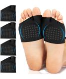 Metatarsal Sleeve Pads with Gel Anti-Slip Design - 2 Pairs (4 Pieces) - Soft Gel Ball of Foot Cushions - Forefoot Cushion Pads for Mortons Neuroma, Calluses, Blisters - Fabric Compression (Black) - Buy Online on GoSupps.com