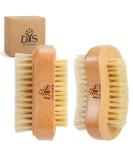 Wooden Nail Brush for Men, Women & Kids - Natural Bristle Fingernail & Toenail Scrubber for Manicure Pedicure - Non-Slip Two-Sided Hand & Foot Nail Cleaner - Buy Online on GoSupps.com