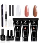 Beetles Poly Nail Gel Extension French Kit - All-in-One Builder Gel for Easy DIY Nail Art Design and Salon-Worthy Manicures Perfect Mother's Day Gift - Buy Online on GoSupps.com