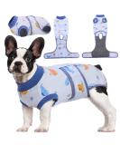 Kuoser Dog Recovery Suit for Male & Female Dogs - Breathable Post-Op Body Leak Protection Anti-Licking XS Blue Boat - International Shipping Available - Buy Online on GoSupps.com