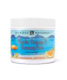 Nordic Omega-3 Gummy Fish - Tangerine, 124 mg, 30 Count | Nordic Naturals - Buy Online on GoSupps.com