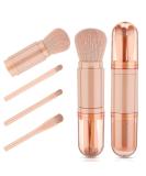 Sibba Travel Makeup Brushes Set - 4 in 1 Mini Cute Retractable Professional Makeup Brush for Foundation Powder Eye Shadow & Contour - Portable Cosmetics Accessories - Buy Online on GoSupps.com