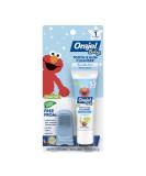 Orajel Baby Elmo Fluoride-Free Tooth & Gum Cleanser Set with Finger Brush and 1oz Toothpaste - Buy Online on GoSupps.com