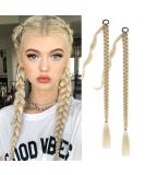 Fulang Hair 2pcs Braid Ponytail Extension - Faded Gold Braided Hair Tie for Long Ponytail Art - Ideal for Women - Buy Online on GoSupps.com