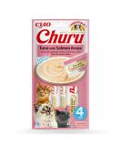 Inaba Churu Puree Katzen -Leckerli - Cat paste to feed from the hand - Delicious cat snacks for licking - cat sticks with tuna and salmon - 1 pack / 4 sticks tuna & salmon 56 ml (1 Pack) - Buy Online on GoSupps.com