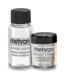 Mehron Metallic Powder (.17 oz) + Mixing Liquid (1 oz) - Silver Makeup Set - Buy Online on GoSupps.com