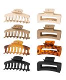 PALORA 8 Pack Large Hair Claw Clips, 4.3" Strong Hold Hair Clips for Women & Girls, 2 Styles Nonslip Matte Jaw Clip Big Hair Clamps for Long Thick Hair & Thin Hair -Color A - Buy Online on GoSupps.com