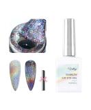 Vettsy Universal Rainbow Cat Eye Gel Nail Polish - Holographic Chameleon Magnetic Gel for Salon Designs & DIY Art - 15ML - Buy Online on GoSupps.com