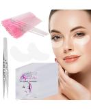 Sunallwell Under Eye Patches - 60 Pairs with Eyelash Brush Set and Tweezers for Eyelash Grafting, Extension, and Makeup Application - Lint-Free Beauty Mask Tool - Buy Online on GoSupps.com