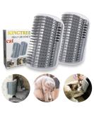Kingtree Cat Self Groomer 2 Pack - Wall Corner Brushes for Cats - Soft Cat Scratcher and Grooming Massage Combs - Long and Short Fur Cats and Kittens - Pet Groomer and Massager Brush for Indoor Pets - Gray - Buy Online on GoSupps.com
